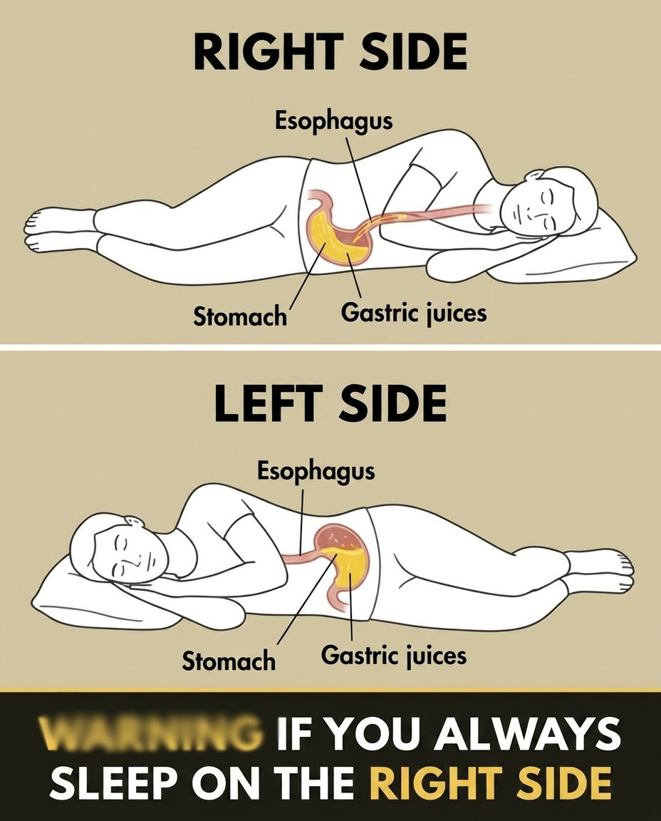 What risks do you run when you sleep on your right side?