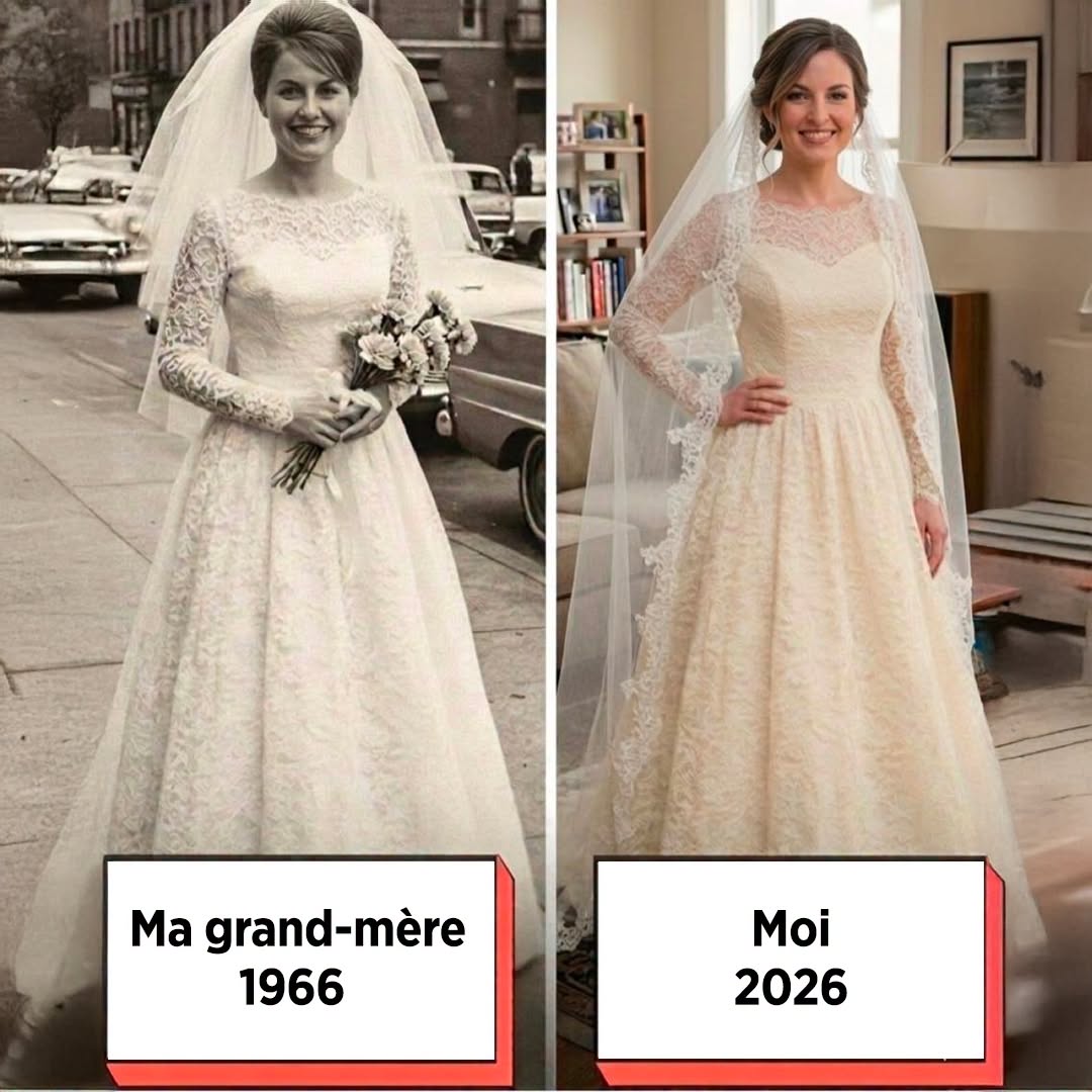 J’ai décidé de porter la robe de mariée de ma grand-mère en son honneur, mais en la retouchant, j’ai découvert un mot caché qui révélait une vérité déchirante sur mes parents.  J’ai été élevée par ma grand-mère, Jeanne.  Ma mère est décédée quand j’avais cinq ans et je n’ai jamais connu mon père biologique. Ma grand-mère disait qu’il avait quitté ma mère alors qu’elle était enceinte de moi et que personne ne l’avait jamais revu.  Elle a fait tout son possible pour me donner tout ce dont j’avais besoin.  J’ai grandi et j’ai déménagé dans une autre ville en France pour construire ma propre vie, mais je rendais visite à ma grand-mère presque tous les week-ends.  Récemment, mon petit ami m’a demandé en mariage et nous avons commencé à organiser la cérémonie.  Grand-mère a pleuré de joie — elle attendait ce jour avec impatience pour être à mes côtés lors de l’un des moments les plus importants de ma vie.  Mais cela ne s’est jamais produit.  Elle est décédée le mois dernier.  Mon cœur s’est brisé en mille morceaux.  Elle était tout mon univers.  Après les obsèques, je suis allée ranger ses affaires et, tout au fond du placard, j’ai trouvé sa robe de mariée.  Mon grand-père est décédé quand j’étais encore enfant, mais je savais qu’ils avaient eu un mariage heureux.  Elle adorait sa robe et l’avait conservée précieusement toutes ces années.  À ce moment précis, j’ai décidé de porter sa robe pour mon mariage en son honneur. À mes yeux, c’était la plus belle robe du monde.  Mais la robe nécessitait quelques retouches pour m’aller, alors je me suis mise à travailler dessus.  Lorsque je me suis assise pour la retoucher, j’ai commencé par la doublure et j’ai senti une petite bosse, comme si quelque chose avait été cousu à l’intérieur.  J’ai regardé de plus près et j’ai remarqué une minuscule poche cachée. Je l’ai ouverte avec précaution.  Il y avait une lettre à l’intérieur, écrite de la main de grand-mère — je l’ai reconnue immédiatement.  C’était étrange. Pourquoi grand-mère aurait-elle caché quelque chose dans sa robe ?  Mes mains se sont mises à trembler lorsque je l’ai ouverte.  La première phrase m’a coupé le souffle :  Ma chère petite-fille, je savais que ce serait toi qui trouverais cette lettre. Je t’ai caché un secret pendant des années, mais tu as le droit de savoir qui étaient vraiment tes parents et ce qui leur est arrivé. Pardonne-moi pour le mensonge : je ne suis pas celle que tu croyais. ⬇