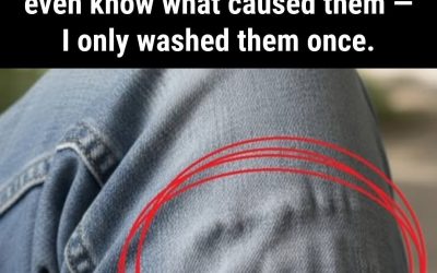 I’m super annoyed. I bought two pairs of jeans, and both of them have these weird ripples. I don’t even know what caused them — I only washed them once.