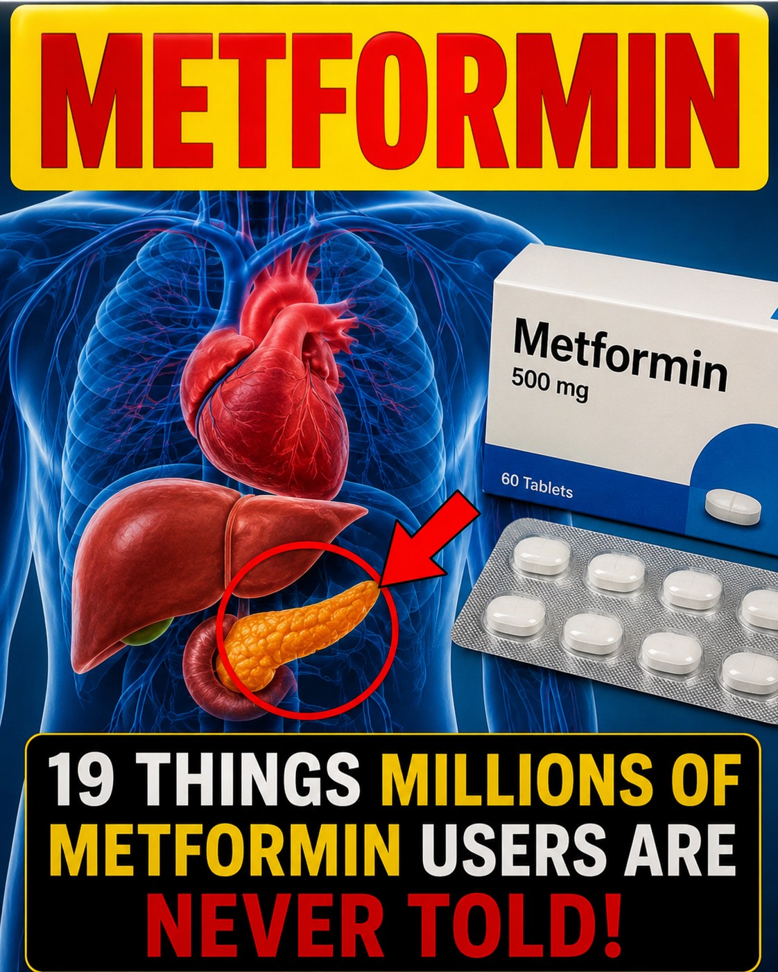 19 Things Most Metformin Users Are Never Told — Including What It May Be Doing to Your B12 Levels, Liver, and Gut
