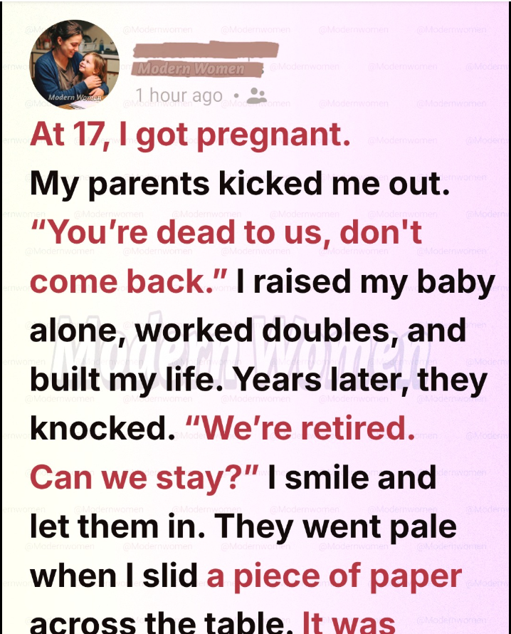 My Parents Threw Me Out at 17 for Being Pregnant—Years Later, They Asked to Move Into My House