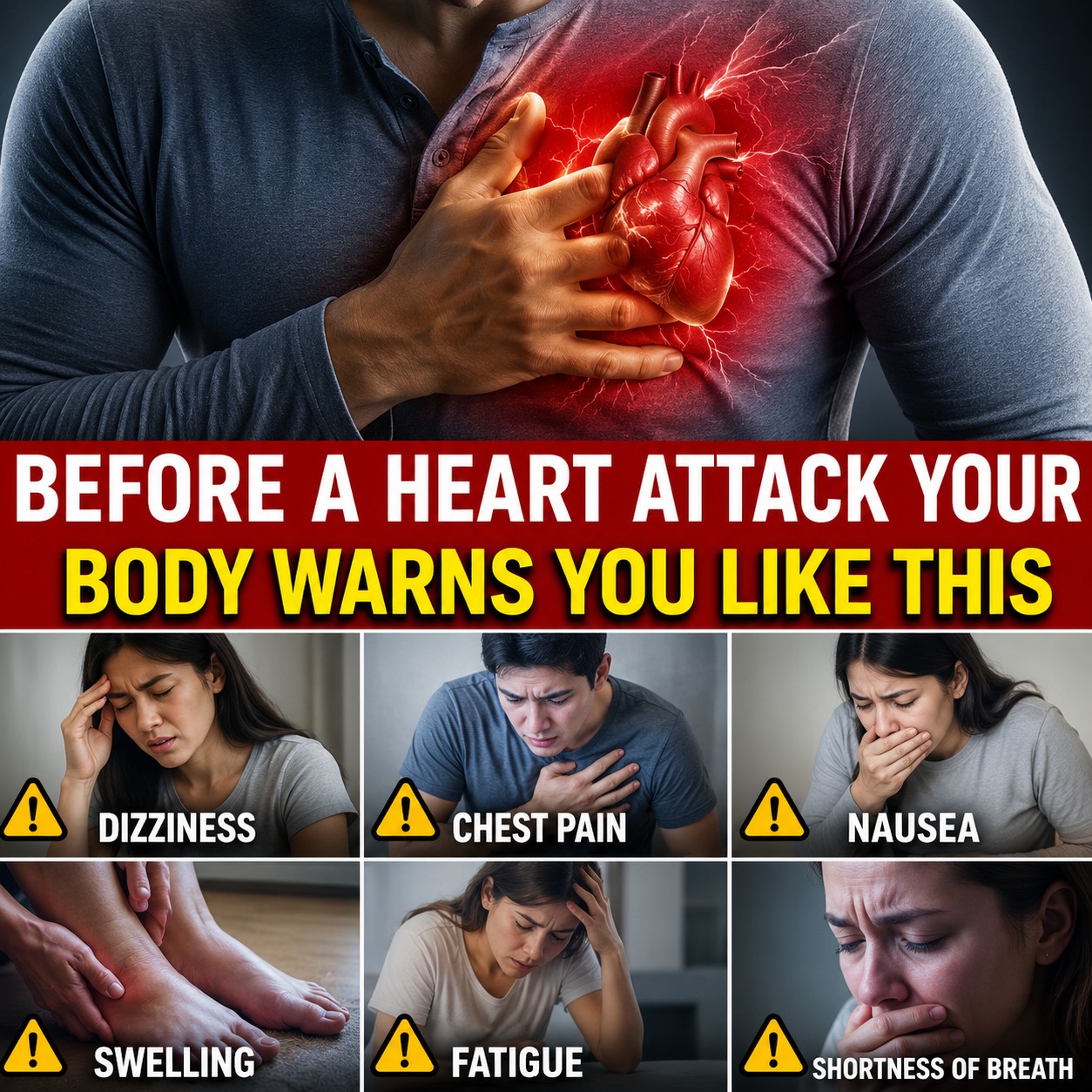 Here are 8 heart attack symptoms you shouldn’t ignore!(1 / 2)