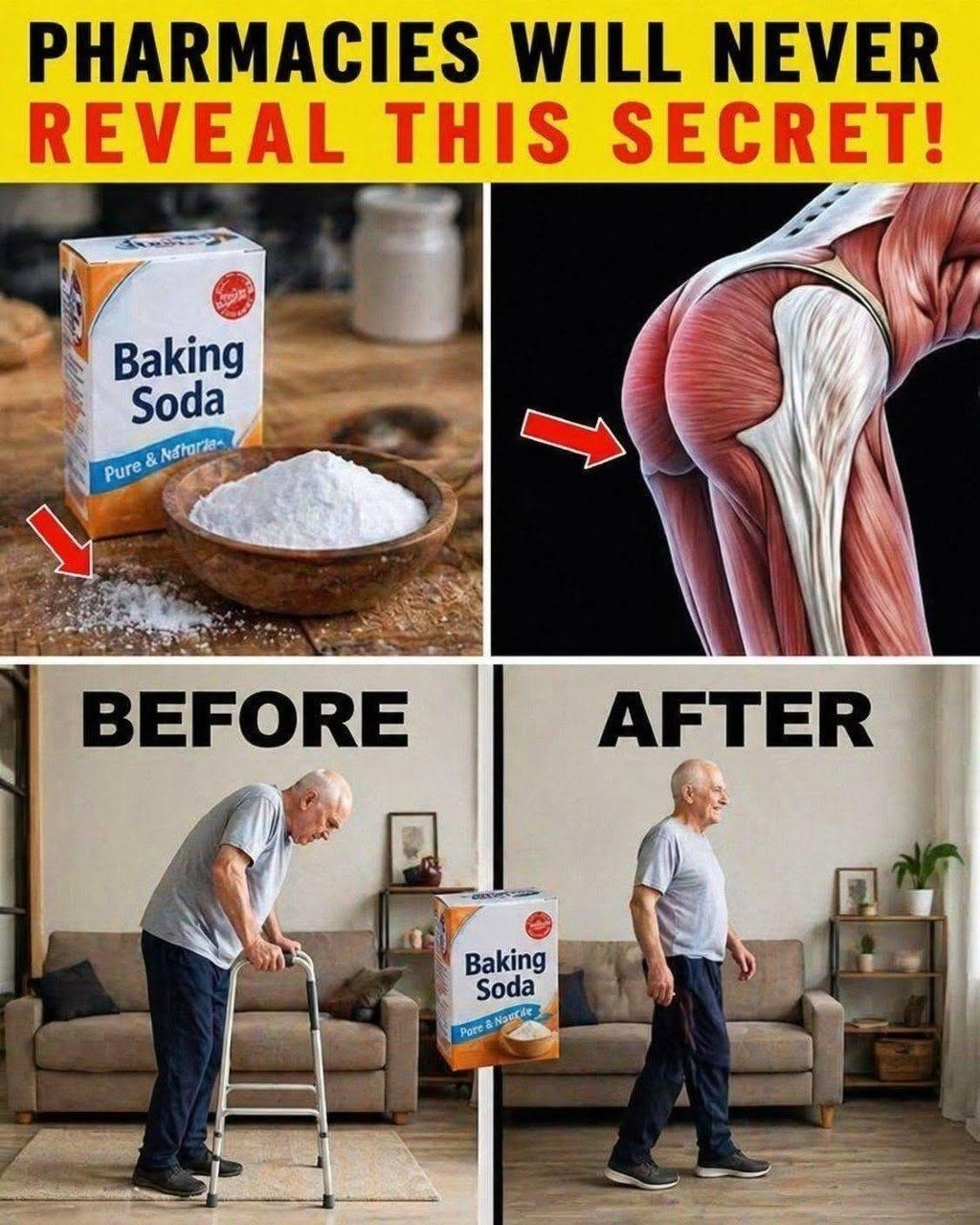 SENIORS, Use BAKING SODA Like THIS and Watch 13 Health Problems Disappear!