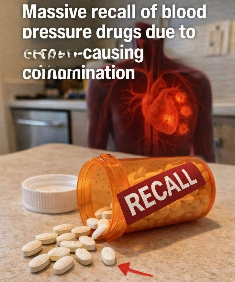 Nearly 600,000 bottles of a common BP drug were pulled from the market due to c–ance-r-causing contamination. Check the details below…👇1st💬