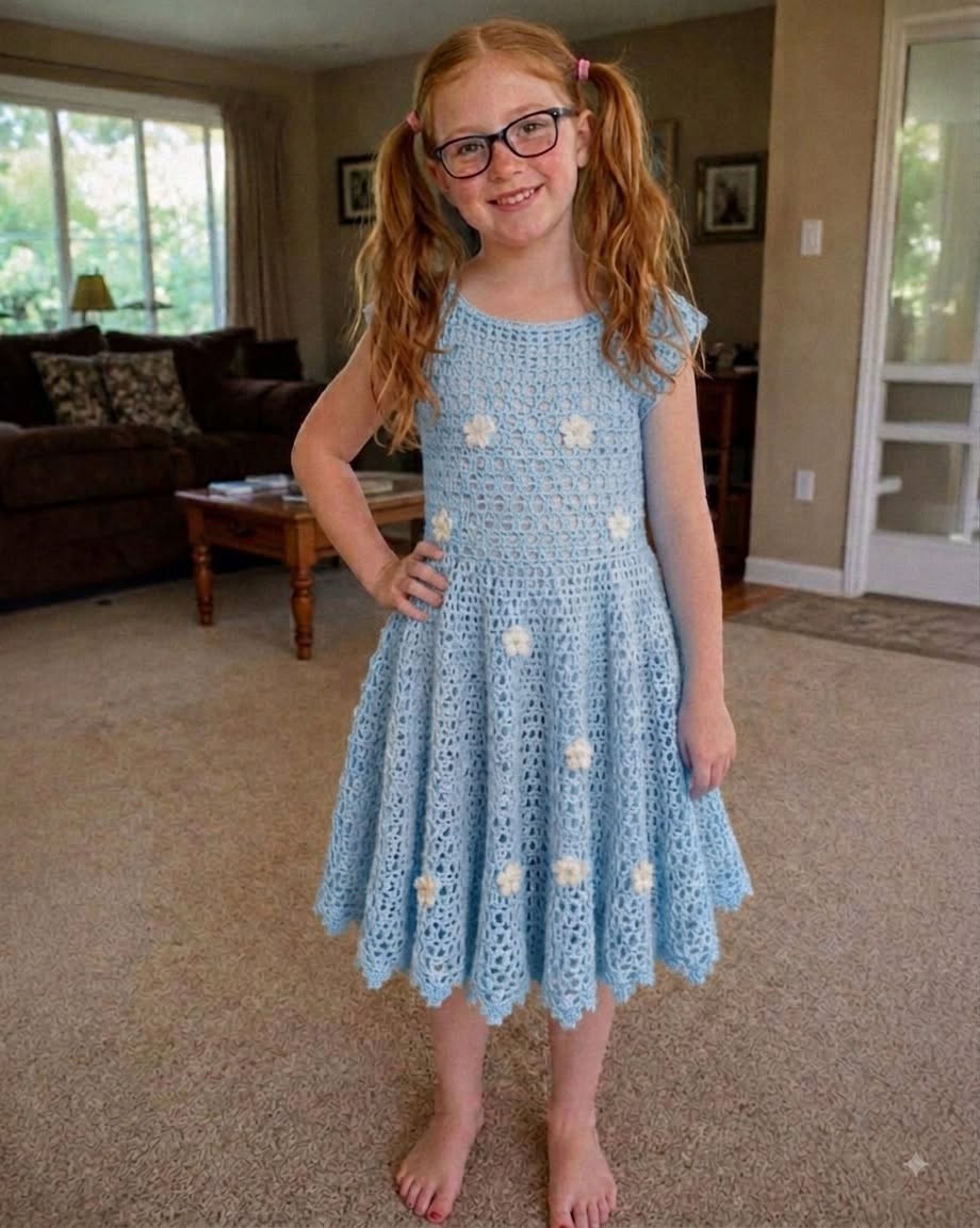 I spent months crocheting a dress for my 8-year-old daughter to wear as my flower girl at our wedding, but my future MIL DESTROYED IT — her son didn’t let her get away with it.  My first husband left me the moment he found out I was pregnant. So I gave birth to my daughter, Lily, and raised her on my own for eight years.  When I met Glen, the most important thing to me was that Lily would accept him — and that he would accept her too.  And that’s exactly what happened.  Lily absolutely adored Glen, and it was obvious he loved her as if she were his own daughter.  But Glen’s mother, Ida, didn’t feel the same way.  She would often make comments to Glen (even right in front of me) like:  “”Why would you want to marry a woman WITH BAGGAGE?””  Or:  “”If you marry her, I’ll NEVER accept Lily because she’s NOT OUR BLOOD!””  Glen always tried to keep the peace in the family.  But no one could have predicted what happened on our wedding day.  For months, I crocheted Lily’s flower girl dress myself.  She was so excited about being my flower girl that she couldn’t stop talking about how she’d scatter flower petals down the aisle before I walked in.  So when I finally finished the dress, I carefully hung it in the closet.  On the morning of the wedding, Lily ran upstairs to get changed.  A second later, I heard her SCREAM. I rushed upstairs and froze.  The dress had been DESTROYED.  It had been ripped apart, with stains all over it. It was obvious someone had ruined it on PURPOSE.  And what a coincidence — Ida had been at our house the day before.  When I called her, she didn’t even try to deny it.  Instead, she said:  “”What did you expect? THIS WEDDING ISN’T HAPPENING!””  I called Glen in tears and told him everything. He calmly said the wedding would go on and that he’d take care of everything.  So I found another dress for Lily, and the wedding went ahead as planned.  But later, at the reception, after all 200 guests had taken their seats, Glen picked up the mic and said:  “”Mom, would you please look DOWN AT YOUR FEET? There’s something waiting beside your chair.””  Ida smiled until she saw WHAT was there.  She screamed so loudly it felt like people could hear her from outer space