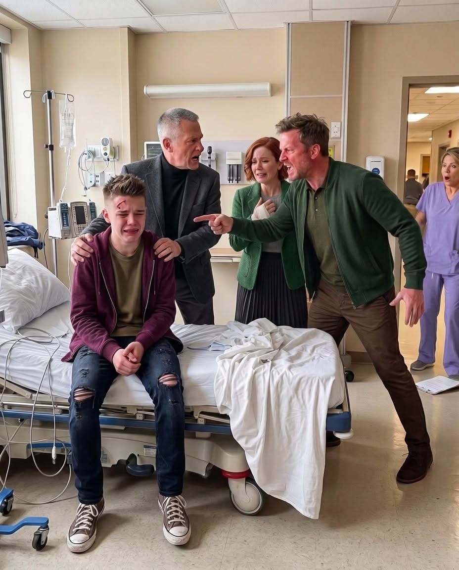 At 14, my stepmom blamed me for something I didn’t do, and my dad believed every word. He left me alone at the hospital and said, “Don’t ever come back. We’re done.” Two hours later, the hospital called him. Then a nurse saw who was sitting beside my bed—and her hands started trembling. “You… it can’t be you…”  I was fourteen when my father chose his wife over me.  It happened on a wet October night in Columbus, Ohio. My stepmother, Vanessa, had been married to Dad for three years, and by then she knew exactly how to make every argument look like my fault.  That night, a glass bowl broke during an argument, leaving Vanessa with an injured palm. When Dad came home, she told him I had pushed her.  I hadn’t.  The argument had started after Vanessa found a letter from my mother beneath my mattress.  My biological mother, Rachel, had disappeared when I was six. Dad always said she had abandoned us. Vanessa constantly told me to stop asking questions about the past.  But the letter suggested something very different.  It showed that Mom had been trying to contact me.  When I confronted Vanessa about it, the argument became heated.  She lashed out at me.  I stumbled backward, hit the counter, and injured my eyebrow against a cabinet handle.  When Dad came home, he found Vanessa crying with her hand wrapped in a towel and me sitting on the floor, dizzy and confused.  “”Tell him what you did,”” she whispered.  “”I didn’t touch her.””  Dad stared at me like I was a stranger.  Twenty minutes later, I was in the emergency room being treated for the injury. Vanessa sat beside Dad with her bandaged hand resting against his chest, quietly telling him she was afraid of me.  When the doctor suggested I remain there for observation because I had been disoriented after the fall, Dad stood.  I thought he was getting coffee.  Instead, he looked down at me and said, “”Don’t ever come back. We’re done.””  “”Dad?””  “”You attacked my wife. I’m not raising someone dangerous.””  Then he walked away.  The doors closed behind him.  I still had Rachel’s letter folded inside my hoodie.  At the bottom was a phone number and one sentence:  If you ever need the truth, call Grandpa Thomas.  My hands shook as I dialed.  Two hours after Dad left, a nurse named Denise entered with paperwork.  She stopped so suddenly that her clipboard slipped from her hands.  A man in a charcoal suit was sitting beside my bed.  He was in his late sixties, silver-haired and broad-shouldered, with a faint scar along his jaw. He had arrived twenty minutes earlier, asked three questions about my mother, then quietly taken my hand.  Denise’s face went pale.  “”You…”” Her hands started trembling. “”It can’t be you…””  The man rose.  “”Hello, Denise.””  She backed against the wall.  “”Judge Mercer?””  The stranger gently squeezed my shoulder.  “”My name is Thomas Mercer,”” he said. “”Rachel Mercer was my daughter.””  My mouth went dry.  He was my grandfather.  And according to my father, he had been dead for eight years.  Thomas looked toward the hallway.  “”Your father left a fourteen-year-old alone in a hospital,”” he said. “”And if Rachel’s letter says what I think it says, what happened tonight may be the smallest problem he has.””  The rest of the story is below. 👇