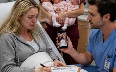 I was signing emergency C-section papers alone, trying to save our unborn triplets, while my husband had turned off his phone to celebrate with his first love and cut her cake. Four days later, he finally came to the hospital, expecting to find me and our three babies waiting for him. Instead, a nurse stopped him with one calm sentence. And that was when he realized the family he had ignored was no longer the same family he thought he could return to.  # Part 1: While I Fought for Our Babies  At exactly 2:17 p.m., the emergency C-section consent form rested against my trembling stomach because the tray beside me was already crowded with medical equipment.  The monitors around me screamed while three tiny heartbeats flickered unevenly across the screen. Dr. Hannah Reed studied the numbers for only a few seconds before turning to me.  “Mrs. Bennett, we need to operate now. Baby B is in distress, and Baby C’s cord is compressed. If we wait, we could lose all three.”  My mouth went dry.  I looked toward the empty chair beside my bed, where my husband should have been.  Less than an hour earlier, Daniel had squeezed my hand and promised, “I’m just stepping out for one quick call.”  Forty minutes had passed.  He had not returned.  “Please,” I whispered to Nurse Claire. “Call my husband again.”  She tried once.  Voicemail.  Twice.  Voicemail.  A third time.  Still nothing.  What I did not know was that Daniel was not anywhere near the hospital.  Miles away, he stood inside a private dining room at an exclusive country club, beneath crystal chandeliers and soft music. Across from him was Olivia Grant, his first love—the woman he had always promised was “just an old friend.”  Between them sat a white chocolate raspberry cake decorated with roses.  When Daniel’s phone vibrated, my name appeared on the screen.  Rachel.  He looked at it long enough to know I was calling.  Then he held down the power button until the screen went black.  Olivia smiled.  “Today is about us.”  Daniel smiled back.  Then they cut the cake together.  Back at the hospital, I signed the consent form with fingers so cold I could barely hold the pen.  “If I sign,” I asked, “will they live?”  Dr. Reed held my gaze.  “We will do everything humanly possible.”  It was the only promise anyone could give me.  So I signed.  The operating room became a storm of controlled urgency. I fought to stay awake, silently repeating the three names I had chosen during quiet nights folding tiny clothes.  Ava.  Sophie.  Hope.  Then I heard the first cry.  Small, but strong.  A second cry followed.  For one brief moment, relief broke through the fear.  Then I waited for the third.  Silence.  “What about Baby C?” I asked.  Someone answered quickly, “We’re still working.”  The room blurred as exhaustion pulled me under. For one impossible second, I imagined Daniel bursting through the doors, terrified by what he had almost missed.  But he never came.  The only hand holding mine belonged to a nurse.  Hours later, Daniel finally returned to the hospital, still carrying the faint scent of expensive frosting and Olivia’s perfume.  In the elevator, he rehearsed the excuse he expected me to accept.  His phone died.  Hospitals overreacted.  Once I calmed down, I would forgive him, just like I always had.  But when he reached the maternity ward, he stopped.  My room was empty.  The bed had been stripped clean. The bouquet from his office still sat untouched by the window. There was no wife waiting to confront him. No newborn daughters waiting to meet him.  Only silence.  Daniel stopped a passing nurse.  “Excuse me. My wife, Rachel Bennett. She delivered triplets. Where is she?”  The nurse studied him.  “Rachel Bennett?”  “Yes. My wife.”  Her expression shifted.  “She was discharged four days ago.”  Daniel froze.  The nurse looked at the empty room, then back at him.  “Isn’t she home?”  For the first time since he had turned off his phone, Daniel had no answer.  He had always believed that no matter how long he stayed away, I would still be there waiting for him to explain.  But four days had passed.  And in those four days, his wife and three newborn daughters had already disappeared from the life he thought he could return to whenever he pleased.  Story continued in the comments! Drop a comment if you want to know what happens next. 👇👇