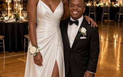 Everyone in class laughed at my boyfriend for his height — at graduation, our teacher called us both onstage and said something that left the entire room speechless.  Desmond stood five foot two in dress shoes, and for four years of high school, that single fact seemed to matter more to some of our classmates than anything else about him.  “Height-challenged” was the polite version. The uglier versions circulated in group chats and hallway whispers, all of it delivered with the particular casual cruelty teenagers specialize in.  I’m Wren Halloway. Desmond Ashcombe and I started dating sophomore year, after we were paired together for a chemistry lab neither of us wanted and ended up talking for three hours after the experiment finished because neither of us wanted to stop.  He never once let the jokes visibly land. He’d laugh along sometimes, deflect with a joke of his own. But I watched him, in the moments when he thought no one was looking, absorb every single comment with a quiet, private cost that never quite showed on the surface.  What almost none of our classmates knew was that his height came from a rare genetic condition, achondroplasia, diagnosed when he was two, something he’d spent his entire childhood in physical therapy and, later, advocacy work managing with a maturity most of the people mocking him in our hallways hadn’t yet developed for anything in their own lives.  He also, quietly, over four years, had built something considerably larger than most of us understood.  Desmond had started a peer support group in ninth grade — initially just for himself. By junior year, that small personal project had grown into a registered nonprofit, Standing Tall, connecting teenagers across the state who were navigating dwarfism and other height-related conditions with peer mentors, medical resources, and a community that understood what they were dealing with.  He’d built it almost entirely without fanfare, quietly expanding it from a handful of online support threads into an organization that, by senior year, was partnering with three regional children’s hospitals.  Our chemistry teacher, Mr. Bertram Okonkwo, had learned about Standing Tall almost by accident, sophomore year. Over the following two years, he’d become one of Desmond’s earliest and most consistent supporters, writing recommendation letters, connecting him with resources, and keeping a considerably more detailed record of Desmond’s impact than either of us understood until graduation day.  Graduation was held in our school’s football stadium. Desmond and I sat several rows apart, alphabetized into different sections.  Then Mr. Okonkwo, who’d been given a portion of the ceremony to speak, stepped to the podium.  “Before we finish tonight’s ceremony,” he said, “I’d like to invite two students to join me onstage. Wren Halloway and Desmond Ashcombe.”  I felt my stomach drop with the particular confusion of hearing your own name in a context you hadn’t prepared for. We made our way to the stage together while our classmates watched, curious.  “Four years ago,” Mr. Okonkwo said, once we’d reached the podium, “I had a sophomore in my chemistry class who rarely spoke up, who I later learned had spent a good portion of his life absorbing comments about his height that I doubt most of you fully understood the weight of at the time.”  The stadium had gone quiet in the particular way crowds do when they sense something is about to matter more than the ceremony they’d expected.  “That student started, on his own initiative, with no request for credit, a nonprofit organization called Standing Tall. Over the past three years, that organization has connected over four hundred teenagers across this state with peer mentors and medical resources. It has partnered with three children’s hospitals. It has changed the entire trajectory of how some newly diagnosed families understand what their child’s future might actually look like.”  I watched Desmond’s face, standing beside me, go through several expressions in quick succession — surprise, discomfort at the attention, and something considerably more vulnerable underneath both.  “I want to be direct about something,” Mr. Okonkwo continued, looking out at the assembled senior class. “I heard the jokes, over the years, in my own classroom and in the hallways outside it. I suspect most of you did too, and I suspect most of you, at some point, either participated or simply let it happen because it seemed easier than saying something. I want you to sit with that for a moment, looking at what this particular target of those jokes actually built while absorbing them.”  The silence in that stadium had a weight I’d never once felt at a school assembly before.  “Desmond Ashcombe is headed to Georgetown this fall on a full academic scholarship, where he’ll be continuing both his studies and his work with Standing Tall, which has already secured its first significant grant funding to expand operations nationally.”  (I know you’re all very curious about the next part, so if you want to read more, please leave a “”””””””””””””””YES”””””””””””””””” comment below