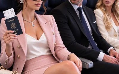 “My husband reserved seats 7A and 7B to escape with another woman, but he forgot that after 12 years I knew every one of his lies. When he asked tremblingly: “”What are you doing here?””, I picked up my 7C ticket and replied: “”Traveling””. What he didn’t know was that a lawyer was already reviewing a transfer that could sink him.  Part 1  “Don’t worry about my business trip to Chicago, sweetie. It’s just three days of back-to-back client meetings,” Julian said smoothly, carefully folding a brand-new Italian linen shirt into his leather duffel bag.  Elena watched him from the doorway of their master bedroom. A cold, sudden clarity settled over her. They had been married for twelve years. They had a ten-year-old daughter, Maya. Until a few hours ago, she would have believed every word he said without a second thought.  But that afternoon, while checking the shared family email on the kitchen tablet, a flight confirmation had popped up—a window he had forgotten to close.  Destination: Miami.  Passengers: 2.  Seats: 7A and 7B.  Departure date: the exact same morning as his supposed corporate conference.  Elena hadn’t screamed. She hadn’t thrown his bag down the stairs or confronted him in a tearful rage. Instead, she opened a new browser tab.  Seat 7C was still available.  She purchased it using her personal credit card.  She closed the laptop, prepared dinner, and waited for Maya to return home from her after-school art class. Over dinner, Julian spoke eloquently about “key investors,” a grueling presentation in Chicago, and how exhausted he was from working so hard for the family.  “I hope you manage to get a little rest while you’re away,” Elena replied gently.  He smiled, visibly relieved by her apparent naivety.  In reality, Elena had been quietly observing small shifts for weeks—shifts she had previously dismissed as work stress: late-night text alerts, unfamiliar perfume lingering on his coat, sudden enthusiasm for the gym, and phone calls that ended abruptly whenever she entered the room. What she had lacked was irrefutable proof.  The next morning, right after dropping Maya off at school, Elena drove to a small private investigative agency in downtown Boston. She placed a retainer check on the desk.  “I just need to know who my husband is traveling with, and how long this has been going on,” she said flatly.  Five days later, she received a encrypted USB drive containing photographs and a detailed surveillance report.  Julian was pictured wrapping his arm around a younger woman outside an upscale restaurant in Back Bay. In another shot, they were entering a boutique hotel together. In a third, he was tucking a strand of hair behind her ear while she kissed his cheek.  The woman’s name was Chloe. She was twenty-nine years old, a junior marketing specialist, and she had been involved with Julian for at least six months. The final line of the investigator’s report hit Elena the hardest: Subject repeatedly reassures the associate that his marriage is completely over and that they will be starting a new life together shortly.  Elena closed her eyes. She sat on the hardwood floor of her home design studio for twenty minutes, weeping silently surrounded by fabric swatches and architectural blueprints—the business she had built with her own sweat and intellect.  Then she stood up, washed her face, and called her sister.  “I need Maya to stay with you for four days,” Elena said, keeping her voice completely steady. “Don’t say anything to Julian.”  Two days later, Julian left for Logan International Airport carrying his luggage and an airy, casual smile. “I’ll call you as soon as I land in Chicago, love.”  “Of course,” Elena replied softly. “Have a safe flight.”  She waited precisely ninety minutes before taking an Uber to the airport. She had no intention of causing a public scene. She carried a leather folder containing the surveillance photos, the investigator’s report, copies of their joint financial statements, and a level of composure that surprised even herself.  When she boarded the plane and walked down the aisle to Row 7, Julian looked up from his tablet.  Every drop of color drained from his face instantly…  The rest of this story is already in the first comment👇”